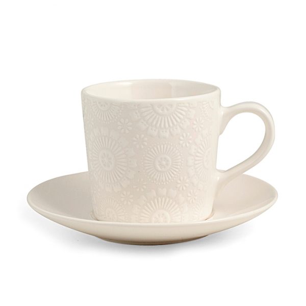 Tazza tè Silhouette con piattino H&H idee regalo Camilla Maison
